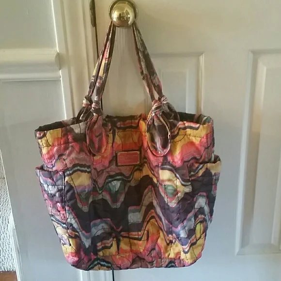 Marc by Marc Jacobs rainbow psychedelic nylon tote